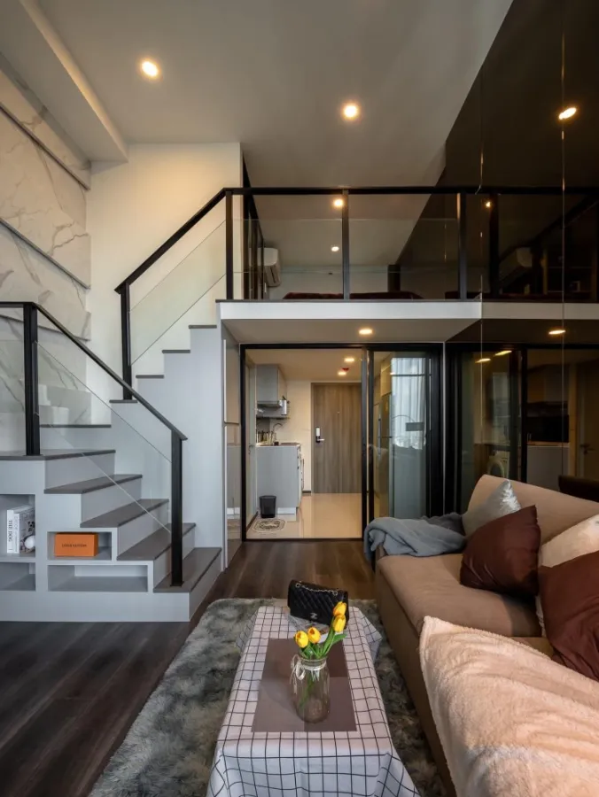 ปล่อยเช่า Knightsbridge Space Ratchayothin ห้อง Duo Space 2 ชั้น แต่งครบ Build-in ทั้งห้อง จองเลย