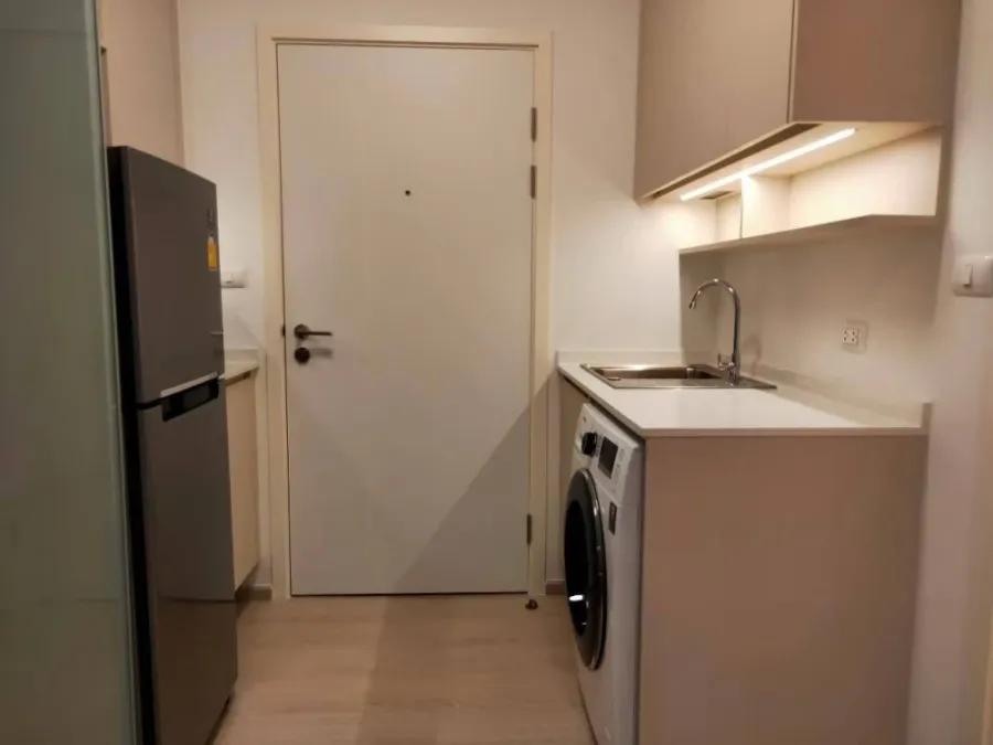For Rent: Chapter One Eco Ratchada-Huai Khwang – Studio, 19th Floor (Tower D), 23 sq.m., Fully Furnished with Washing Machine