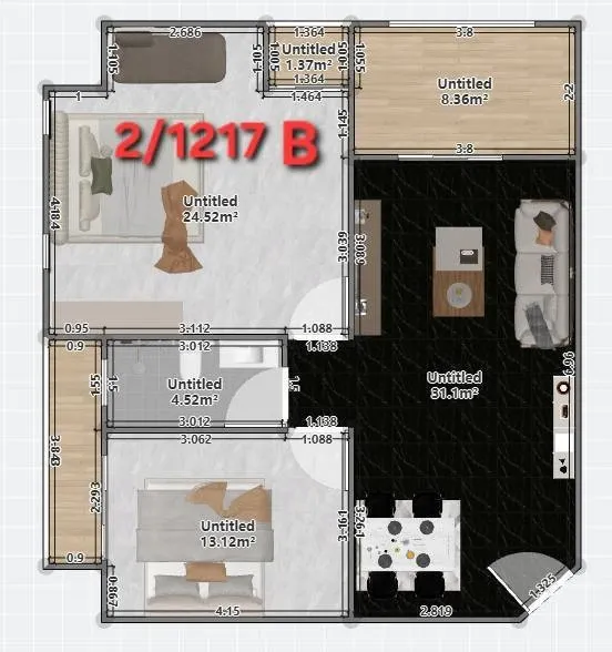For rent/sae: Supalai Park Kaset, large room, no obstructing buildings, no direct sunlight, room stays cool, beautiful pool view, everything you need!