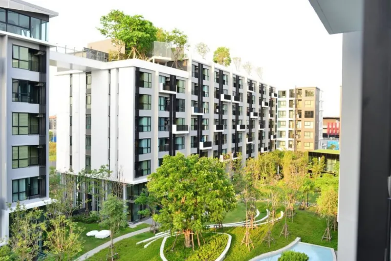 ห้องดี น่าอยู่มาแล้วจ้า ให้เช่า Kave Town Space ติดวอลทั้งห้อง ได้วิวสระสวยๆ ให้ไว จองก่อนได้จ้า