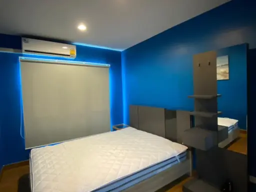 For rent: Regent Home 18 Chaengwattana-Lak Si, blue room, calm look, complete furniture + electrical appliances, ready to move in