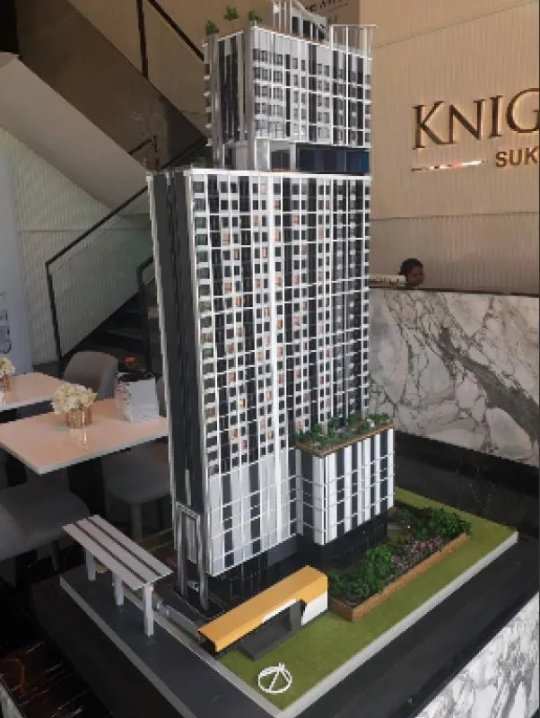 ขายดาวน์ (ขายใบจอง) knightsbridge สุขุมวิท เทพารักษ์ ชั้น 18 วิวสระน้ำ