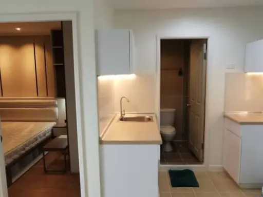 Condo for sale, Lumpini Ville Chaengwattana-Pak Kret. The room is divided into proportions, 28th floor, city view with a great price. Buy it now.
