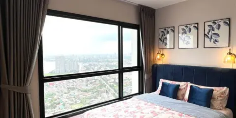 ปล่อยเช่า คอนโด The Politan Rive ห้องแต่งพร้อมอยู่ ชั้น 44 ได้วิวแม่น้ำ แถมราคาสุดปัง ไม่จองคือพลาด