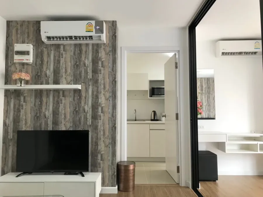 ให้เช่า I condo Salaya 2 ห้องกั้นแยกชัดเจน แบ่งโซนลงตัว เฟอร ์เครื่องใช้ไฟฟ้าครบ รีบมาจองได้แล้ววันนี้