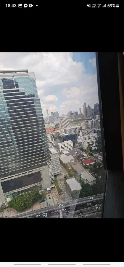 For rent: Ashton Chula - Silom, high floor, decorated in soft tones. Comes with a sofa bed that can be adjusted to sleep. If you don't reserve, you wi