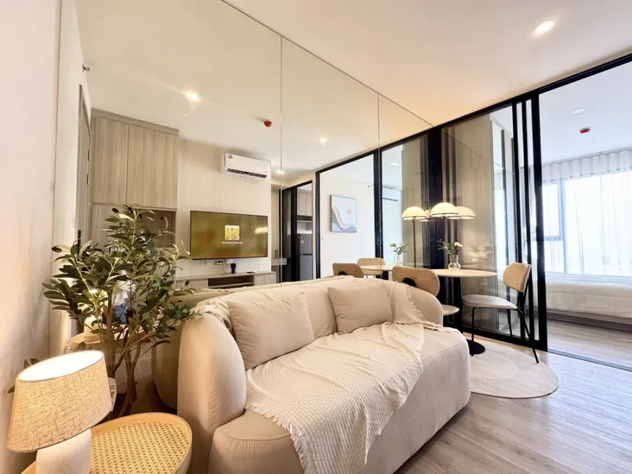 ปล่อยเช่า Origin Place Bangna ห้องแต่งพร้อมอยู่ เฟอร ์เครื่องใช้ไฟฟ้าครบ มาแต่ตัวเข้าอยู่ได้เลย อย่ารอช้า
