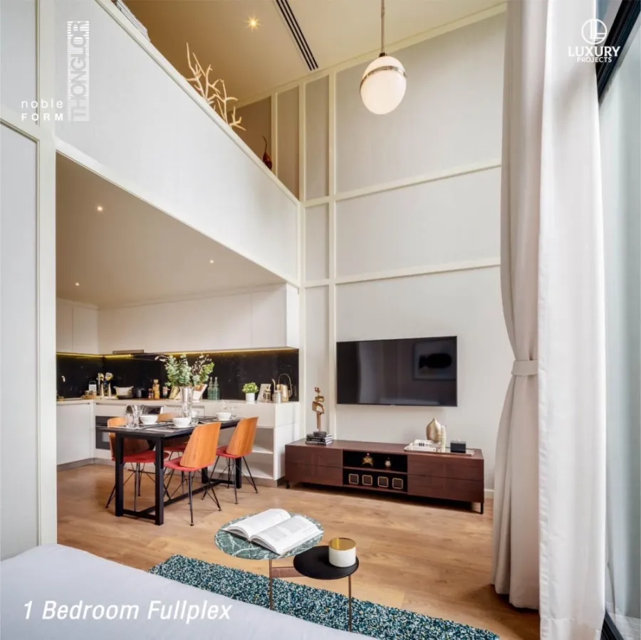 ขายดาวน์ Noble Form Thonglor ห้องแบบ Fullplex 1-bedroom วิวซอยทองหล่อ ตกแต่งน่าอยู่ จองเลย