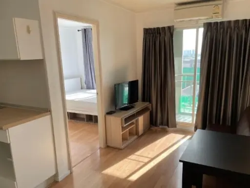 Condo for rent, Lumpini Ville Sukhumvit 77, 1 bedroom, 1 bathroom, ready to move in, fully furnished, reserve quickly.