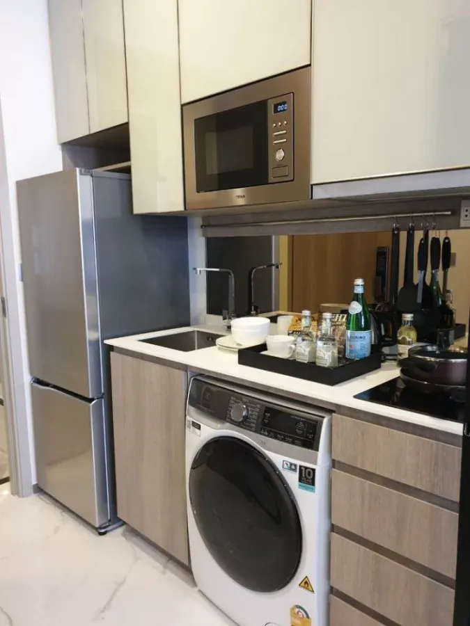 For rent, Park Origin Phayathai, nice room, clean tone control, just bring your bag and you can live in it. Hurry up to reserve.