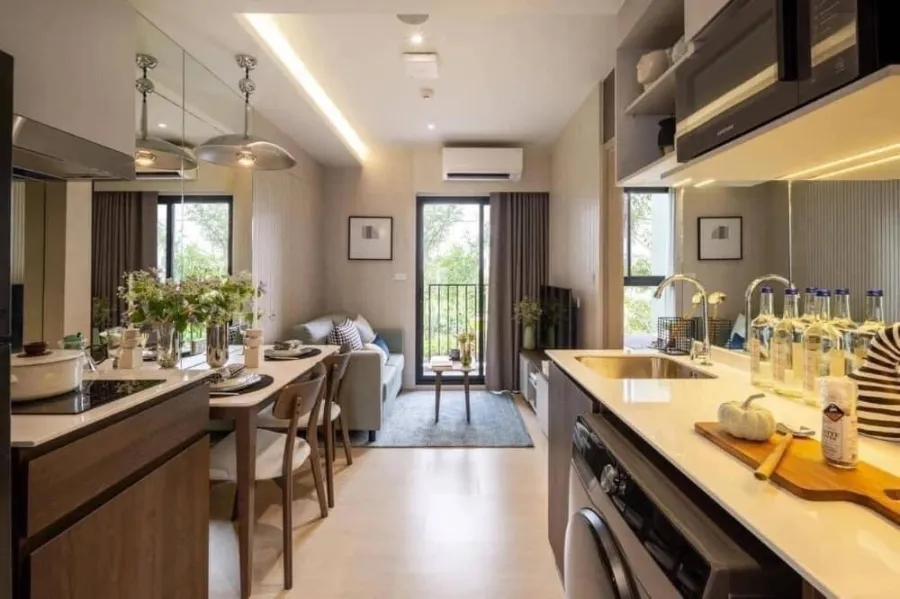 Selling down payment New Cross Khu Khot Station, 1 bathroom, 1 bathroom, fully furnished, reserve quickly.