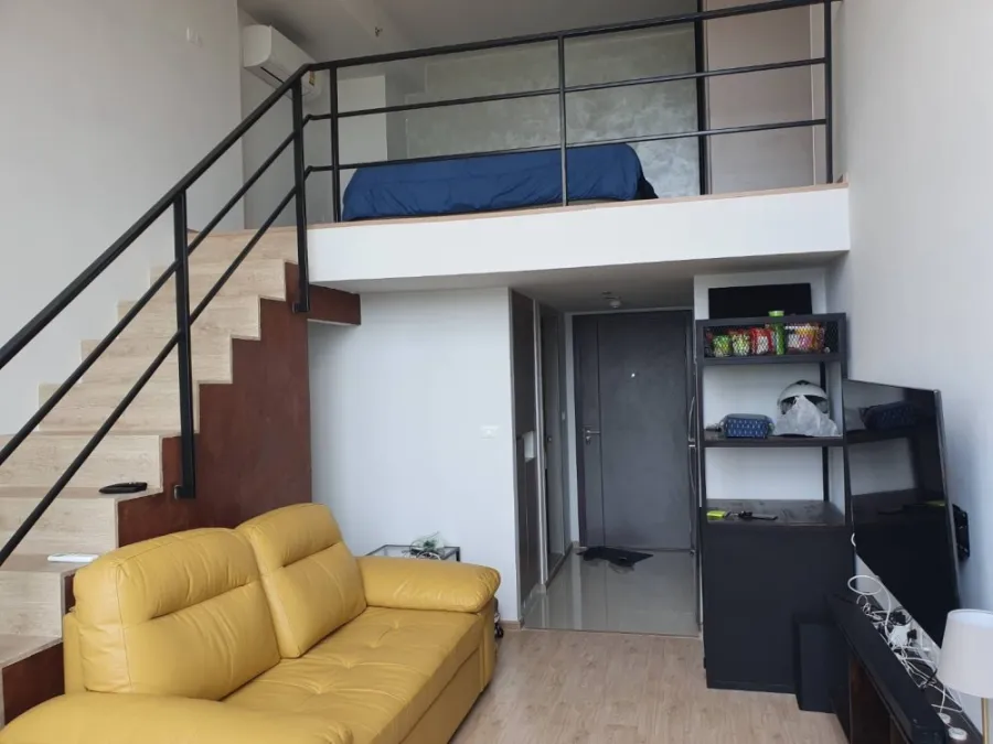 For sale, for rent, Condo Ideo New Rama 9, Duplex room, affordable price, come and reserve today, don't miss out.