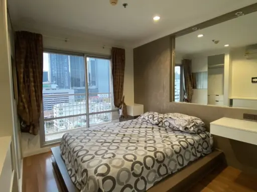 Sale/rent!! Condo Lumpini Place Rama 9-Ratchada, Floor 12, Building B, Pool-Garden view, beautiful room, ready to move in. Book now!!