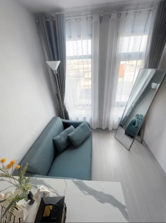 For rent!! Aspire Asoke-Ratchada, studio room, 5th floor, Building D, comes with complete amenities. Hurry and reserve now!!
