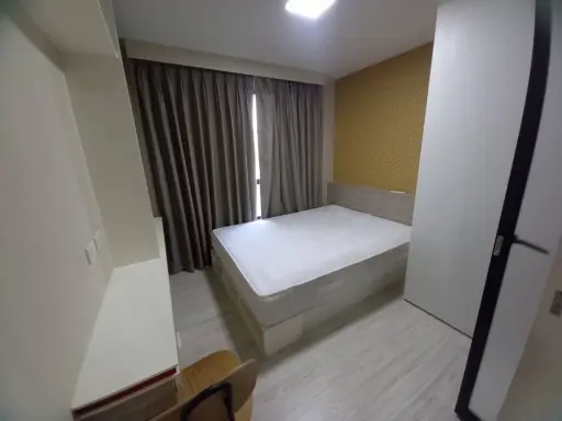 For rent: MeStyle @ Sukhumvit-Bangna, north facing room, football field view, plus lots of electrical appliances. Complete in one place