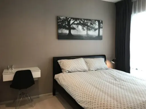 For rent: Rhythm Sukhumvit 36-38, 2 bedrooms, spacious living area, fully furnished. Book now!