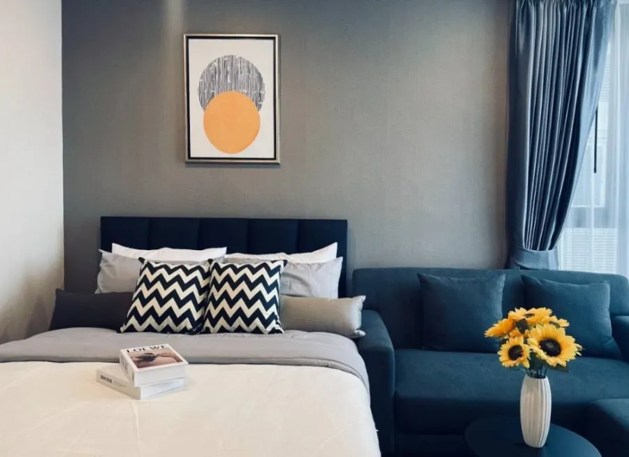 For rent!! Condo XT Huai Khwang, 27th floor, Building A, beautifully decorated condo, fully furnished, ready to move in, don't miss it!!