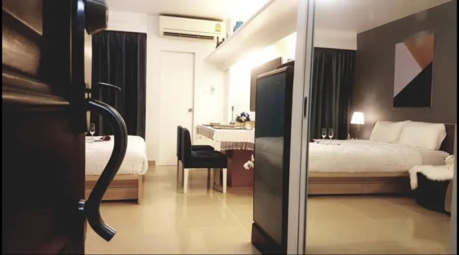 For rent I-House Laguna Garden RCA, Building D, 2nd floor, beautiful room, fully furnished, book now, don't wait.