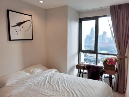 Condo for rent, Ideo Mobi Rama 9, south balcony, good feng shui, furniture ready to move in, book now!!