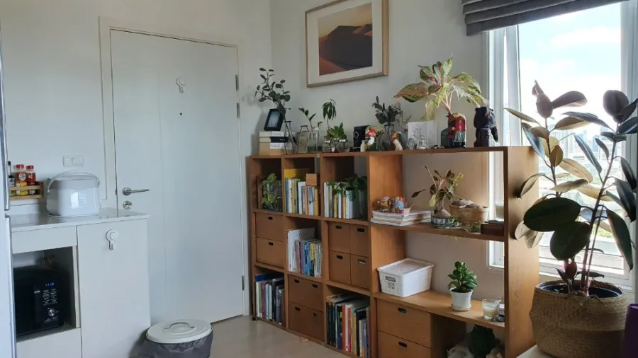 Condo for sale Chapter One Eco Ratchada-Huay Kwang, 22nd floor, city view, corner room, fully furnished. ready to move in
