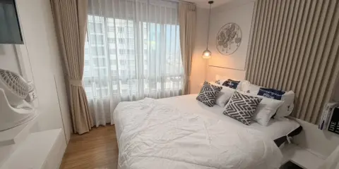 ให้เช่า The Trust Residence Ratchada-Rama 3 ห้องน่าอยู่ เฟอร์ครบ ชั้นสูงวิวเมือง รีบจองเลย