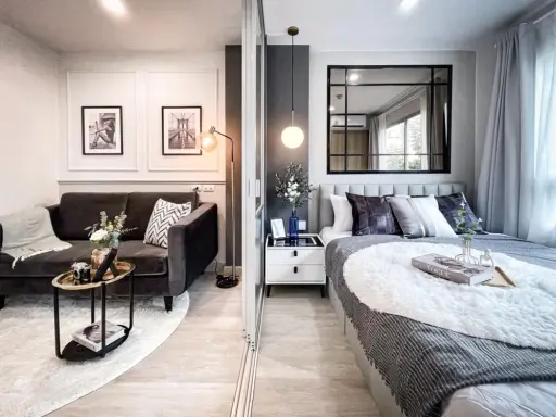 For sale: Lumpini Ville On Nut 46, 3rd floor, room decorated in Modern Minimal style, beautiful and livable. If you don't reserve, you'll miss out.