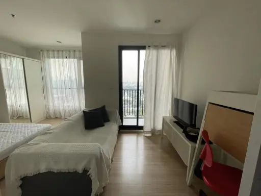 Condo for sale, The Base Rama 9-Ramkhamhaeng, nice room, good size, fully furnished, high floor, beautiful view, hurry to book images