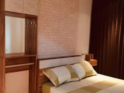 For rent, The President Sathorn-Ratchaphruek, 3 simple decorated rooms Wood tones throughout the room Like staying at your own home, fully furnished