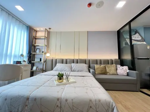 ให้เช่า Atmoz kanaal Rangsit ตกแต่งหัวเตียงและหลังโซฟาบิวท์อินยาว เฟอร์นิเจอร์และเครื่องใช้ไฟฟ้าอย่างดี images