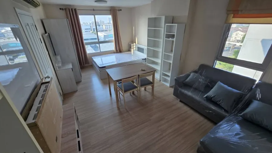 Plum Condo Nawamin for rent, 8th floor. Fully furnished with appliances. Book now!