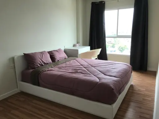 For sale, V Condo Ekkamai - Ramintra, 8th floor, spacious room, fully furnished, comfortable, I can say that you should not miss it.