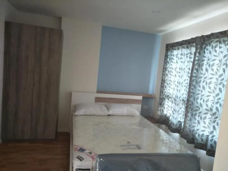 Condo for Rent Lumpini Ville Phranangklao-Riverview Beautiful room, blue and white tone, comfortable and comfortable, ready to move in
