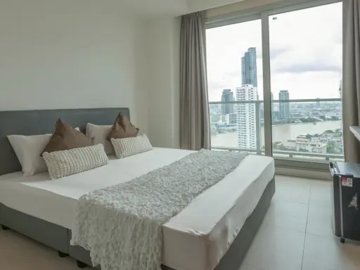 ให้เช่า!! คอนโด คอนโด เดอะ ริเวอร์ ชั้น 28 ห้องตกแต่งแบบเรียบหรูราคาดี พร้อมเข้าอยู่ รีบจองเลยจ้า!!