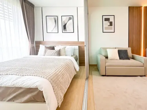 Selling a Space ME Sukhumvit 77, a beautiful unit fully furnished. Book now!