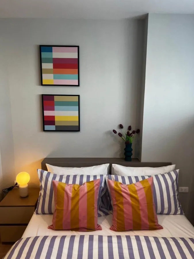 For rent, Ideo Rama 9 - Asoke, 24th floor, very beautiful view, well decorated room. Like this, you need to hurry up and reserve it. Don't miss it.