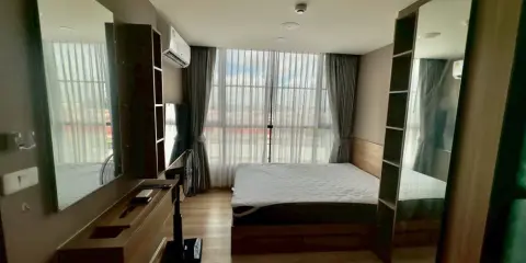 ให้เช่าคอนโด The Cube Loft Nuanchan ห้องพร้อมอยู่ เฟอร ์เครื่องใช้ไฟฟ้าครบ ลากกระเป๋าเข้าอยู่ได้เลย