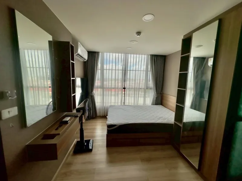 ให้เช่าคอนโด The Cube Loft Nuanchan ห้องพร้อมอยู่ เฟอร ์เครื่องใช้ไฟฟ้าครบ ลากกระเป๋าเข้าอยู่ได้เลย