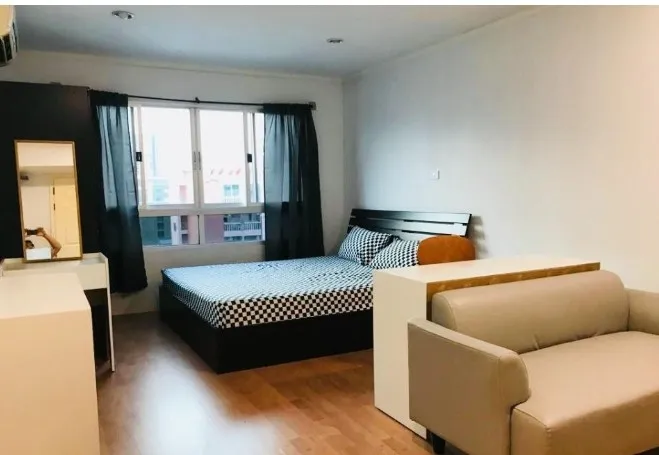 For rent, Lumpini Ville, Cultural Center, 8th floor, amenities ready, good price, book now.