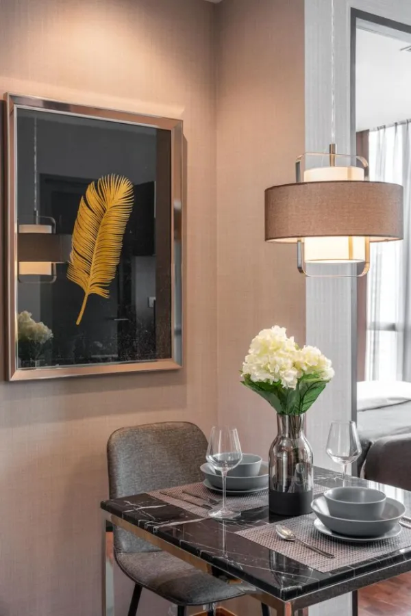 For rent Wish Signature Midtown Siam, beautiful room, luxurious decoration, very high class, fully furnished and electrical appliances, book now.
