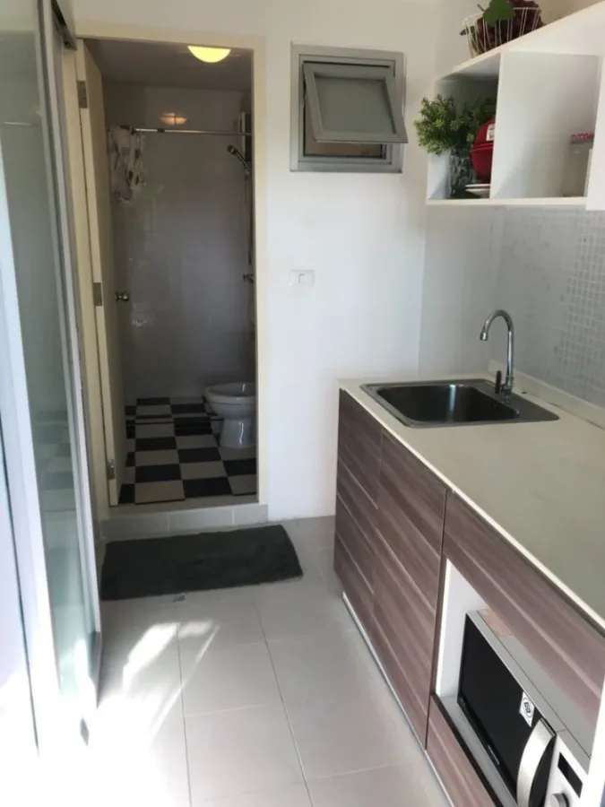 For sale/rent, D Condo Sathupradit 49, corner room, garden view, fully furnished, affordable price, don't wait!