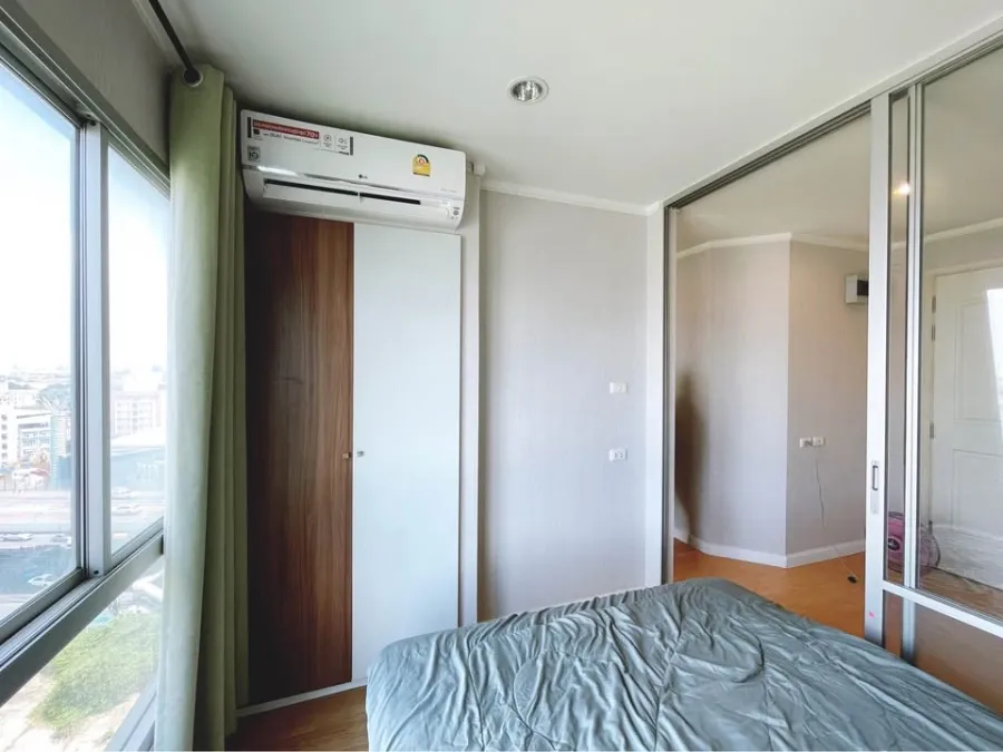 Condo for rent or sale, Lumpini Ville Chaengwattana-Pak Kret, partitioned room, high floor, fully furnished, don't wait.