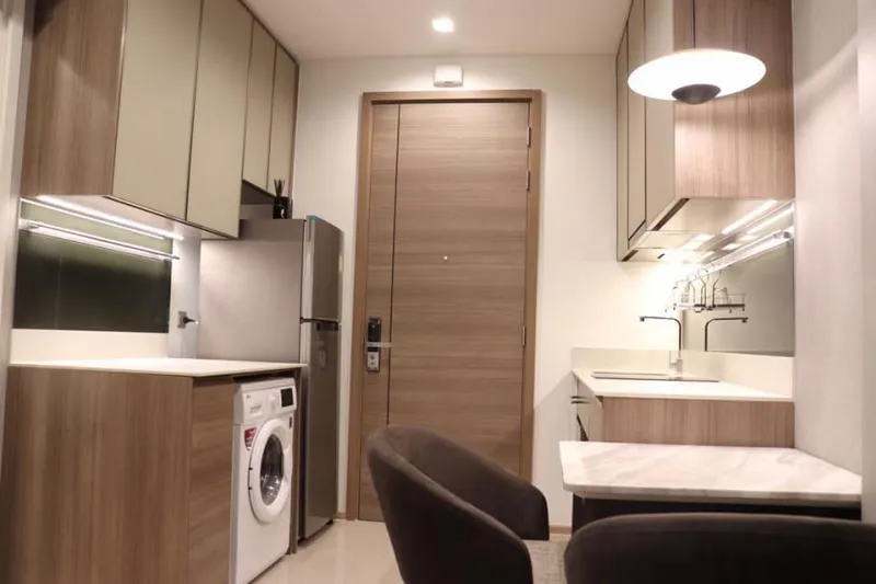 Condo for sale, The Line Phahon - Pradipat, 1 bedroom, fully furnished, ready to move in Awesome pool view at an affordable price.