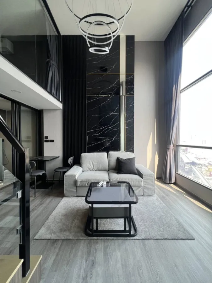 For rent The Origin Ladprao - Bangkapi ห้อง Duo space ชั้น 21 วิวรถไฟฟ้า แต่งครบจบที่นี่