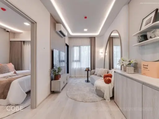 Selling a reservation for COBE Ratchada Rama 9, 22nd floor, good project, nice location, reserve quickly before it's gone.