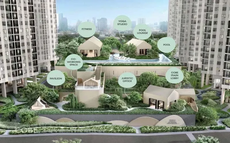 Down payment sale for COBE Ratchada Rama 9, 1 bedroom, 1 bathroom, lots of usable space, complete amenities, don't miss out!