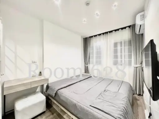 For rent: CHAMBERY Sriracha - Laem Chabang, 6th floor, front side of condo, with furniture and appliances, reserve now.