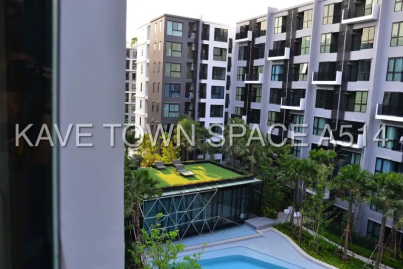 ให้เช่า Kave Town Space วิวสวยสระว่ายน้ำ แดดไม่ส่อง ห้องไม่ร้อน ติดวอลเปเปอร์เต็มห้อง ย้ายด่วนๆจ้า