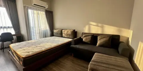 For rent IDEO Ramkhamhaeng - Lam Sali Station ห้องชั้นสูง ตำแหน่งดี ติดบันไดหนีไฟ แบบนี้ต้องจอง