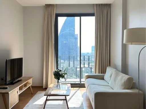 For sale: Keyne by Sansiri, 12th floor, open view, airy, pleasing to the eye. The room is simply decorated, clean, nice to live in. Hurry and reserve