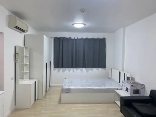 For rent!! D Condo Ramintra, 2nd floor, Building D, beautiful room, fully furnished, ready to move in, don't miss it!!